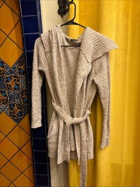 Cozy Open-Front Cardigan Sweater - Cream